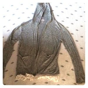 Gray lace cardigan